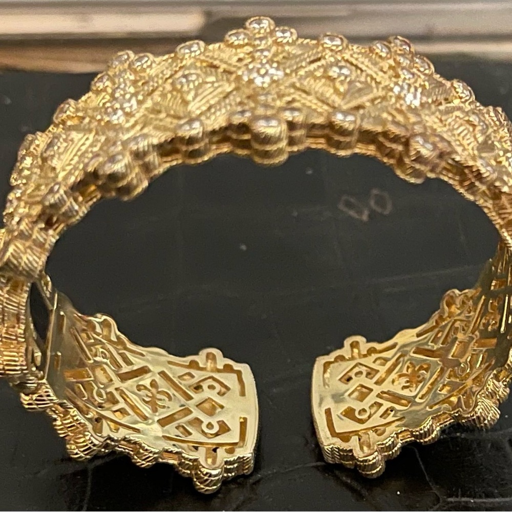 Judith Ripka gold and diamonique  bracelet